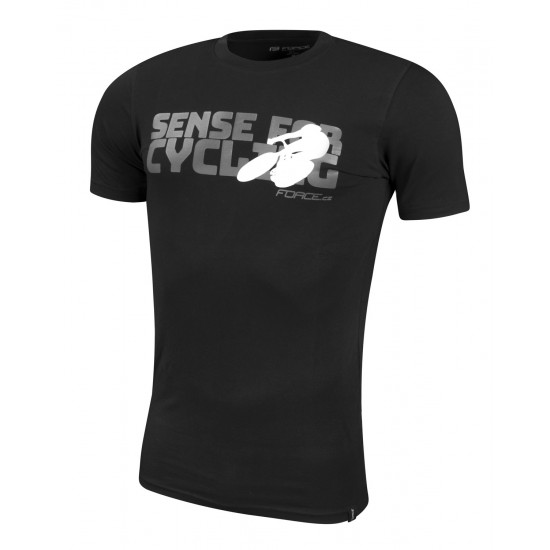 Tricou Force Sense negru print gri XL Tricou Force Sense negru print gri XL
