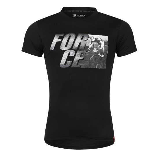 Tricou Force Spirit maneci scurte negru S Tricou Force Spirit maneci scurte negru S