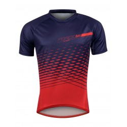 Tricou maneca scurta Force MTB Angle albastru/rosu XXL