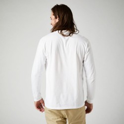 KAWASAKI STRIPES LONG SLEEVE PREMIUM TEE WHITE: Mărime - L