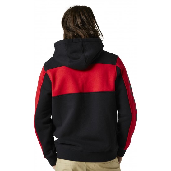 HONDA ZIP FLEECE [BLK/RD]: Mărime - XL