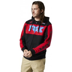 HONDA ZIP FLEECE [BLK/RD]: Mărime - XL