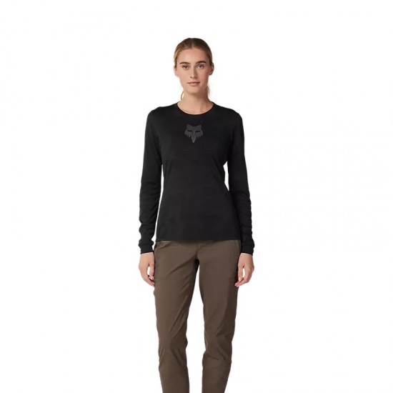 W RANGER TRU DRI LS JERSEY [BLK]: Mărime - M