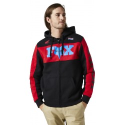 HONDA ZIP FLEECE [BLK/RD]: Mărime - XL