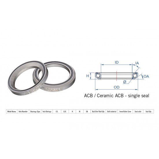 Rulment cuvete FSA Super Light ACB 45x45 11/4 MR082R