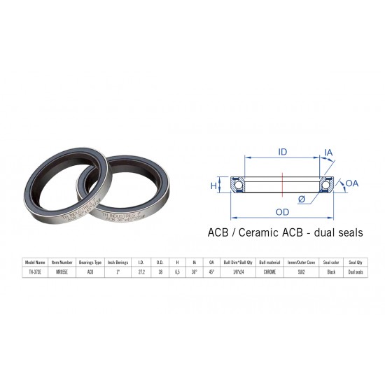 Rulment cuvete FSA TH-373 ACB 1 36x45 dualS MR055E