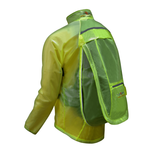 Jacheta FUNKIER Varallo Pro cu protectie pt rucsac - Galben transparent XL