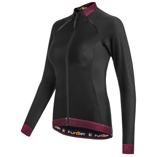 Bluza termica FUNKIER Bernalda W Pro impermeabil dama - Negru/Rosu XL Jacheta termica FUNKIER Bernalda W Pro Aqua-Repel - Negru/Rosu XL