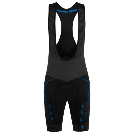 Pantaloni scurti cu bretele FUNKIER Potenza Elite fara cusaturi - Grey/Blue XS/S