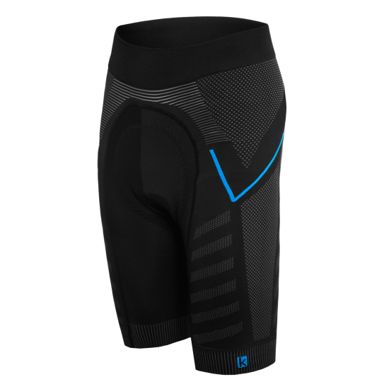 Pantaloni scurti FUNKIER Velletri Elite fara cusaturi barbati - Gri/Albastru L/M