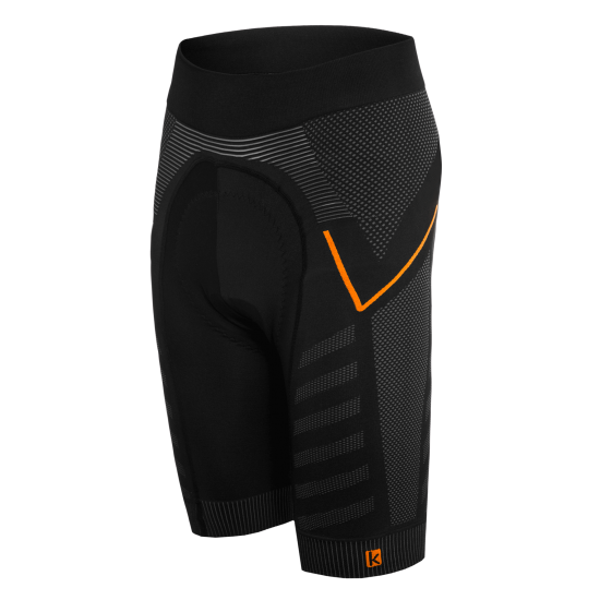 Pantaloni scurti FUNKIER Velletri Elite fara cusaturi barbati - Gri/Portocaliu L/M