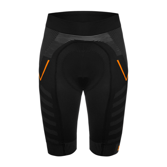 Pantaloni scurti FUNKIER Velletri Elite fara cusaturi barbati - Gri/Portocaliu XL/2XL