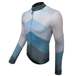 Tricou Ciclism FUNKIER Piacenza-L-2 Pro Men (L/S) - Blue L