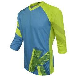 Tricou Ciclism FUNKIER Dolomiti Enduro - Bleu/Galben M