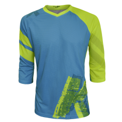 Tricou Ciclism FUNKIER Dolomiti Enduro - Bleu/Galben 2XL