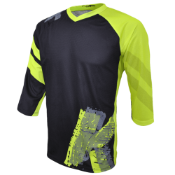 Tricou Ciclism FUNKIER Dolomiti Enduro - Negru/Galben XL
