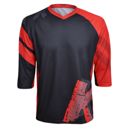 Tricou Ciclism FUNKIER Dolomiti Enduro - Negru/Rosu M