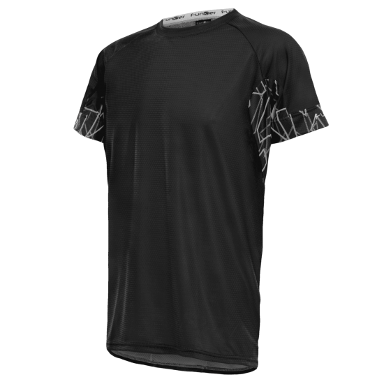 Tricou alergare FUNKIER Cassoti - Negru/Gri 3XL