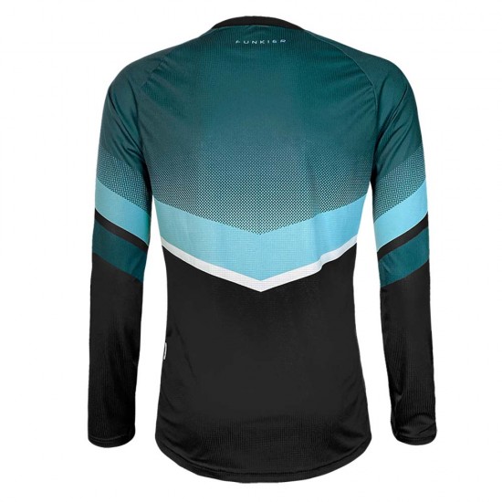 Tricou FUNKIER Turone-W Enduro - Black/Turquoise XS