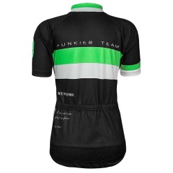 Tricou Ciclism Copii FUNKIER Saletti (S/S) - Green/Black 10 ani