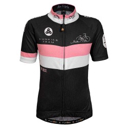 Tricou Ciclism Copii FUNKIER Saletti (S/S) - Pink/Black 14 ani