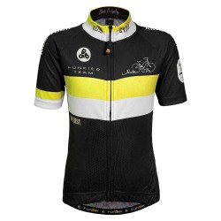 Tricou Ciclism Copii FUNKIER Saletti (S/S) - Yellow/Black 14 ani