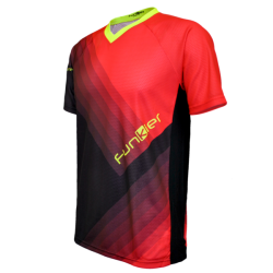 Tricou Ciclism FUNKIER Termoli Enduro Men (S/S) - Black /RedXL