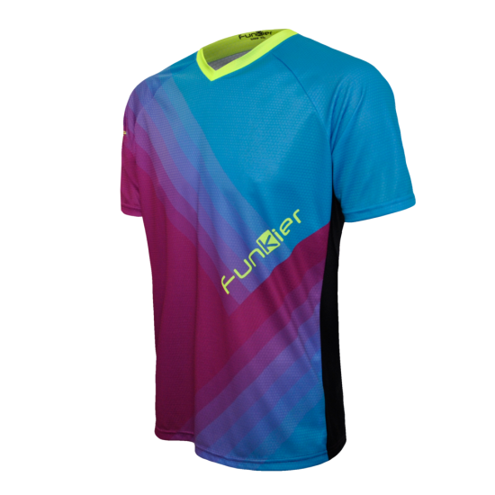 Tricou FUNKIER Termoli Enduro Men S/S - Purple/Blue M