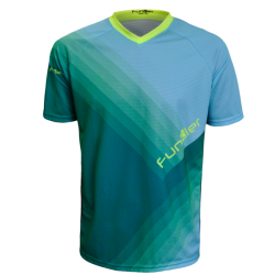 Tricou Ciclism FUNKIER Termoli Enduro Men (S/S) - Blue/Green 2XL