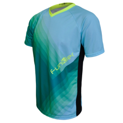 Tricou Ciclism FUNKIER Termoli Enduro Men (S/S) - Blue/Green 2XL