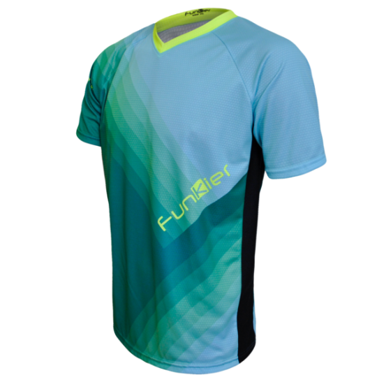 Tricou FUNKIER Termoli Enduro Men S/S - Blue/Green 2XL