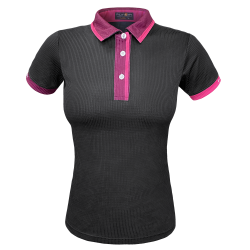 Tricou Ciclism Polo FUNKIER Bari W Active Women (S/S) - Black/Pink XXS