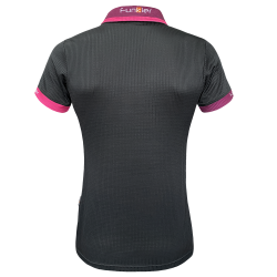 Tricou Ciclism Polo FUNKIER Bari W Active Women (S/S) - Black/Pink S