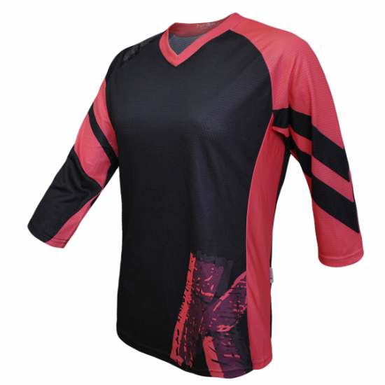 Tricou FUNKIER Dolomiti-W Enduro Women 3/4 sleeve - Black/Pink XS Tricou FUNKIER Dolomiti-W Enduro Women 3/4 sleeve - Black/Pink XS