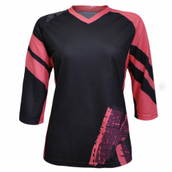 Tricou Ciclism FUNKIER Dolomiti-W Enduro Women (3/4) sleeve - Black/Pink M