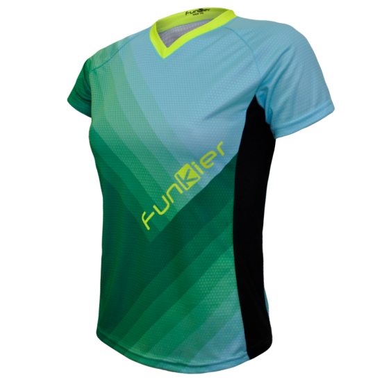 Tricou polo FUNKIER Termoli-W Enduro Women S/S - Green/Blue XXS Tricou polo FUNKIER Termoli-W Enduro Women S/S - Green/Blue XXS
