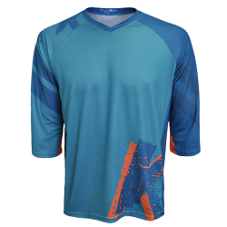 Tricou FUNKIER Dolomiti-K Enduro Kids 3/4 sleeve - Green/Orange 8 ani