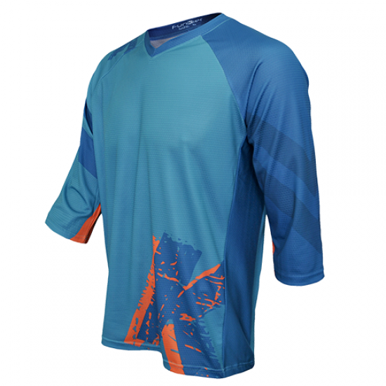 Tricou FUNKIER Dolomiti-K Enduro Kids 3/4 sleeve - Green/Orange 14 ani Tricou FUNKIER Dolomiti-K Enduro Kids 3/4 sleeve - Green/Orange 14 ani