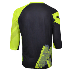 Tricou FUNKIER Dolomiti-K Enduro Kids 3/4 sleeve - Black/Ref Yellow 12 ani