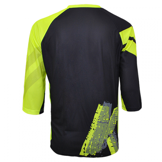 Tricou FUNKIER Dolomiti-K Enduro Kids 3/4 sleeve - Black/Ref Yellow 14 ani Tricou FUNKIER Dolomiti-K Enduro Kids 3/4 sleeve - Black/Ref Yellow 14 ani