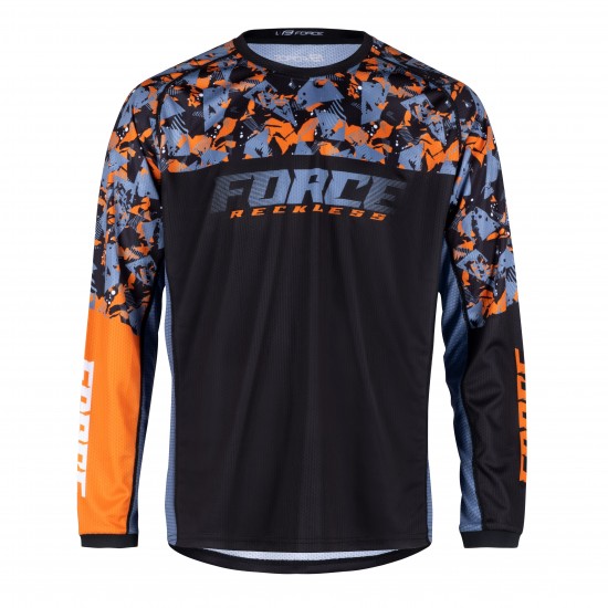 Bluza Force Reckless Maneca Lunga Black-Orange M Bluza Force Reckless Maneca Lunga Black-Orange M