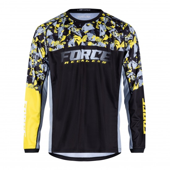 Bluza Force Reckless Maneca Lunga Black-Yellow-Grey M Bluza Force Reckless Maneca Lunga Black-Yellow-Grey M