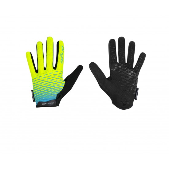 Manusi Force Kid MTB Angle de Vara Fluo-Blue L Manusi Force Kid MTB Angle de Vara Fluo-Blue L