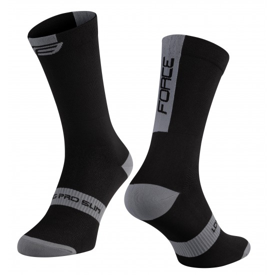 Sosete Force Long Pro Slim Black-Grey S-M / 36-41 Sosete Force Long Pro Slim Black-Grey S-M / 36-41