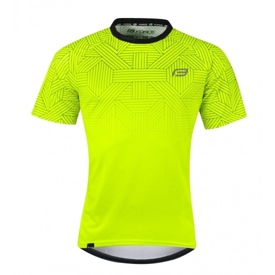 Tricou ciclism Force City Fluo/Black XL Tricou ciclism Force City Fluo/Black XL