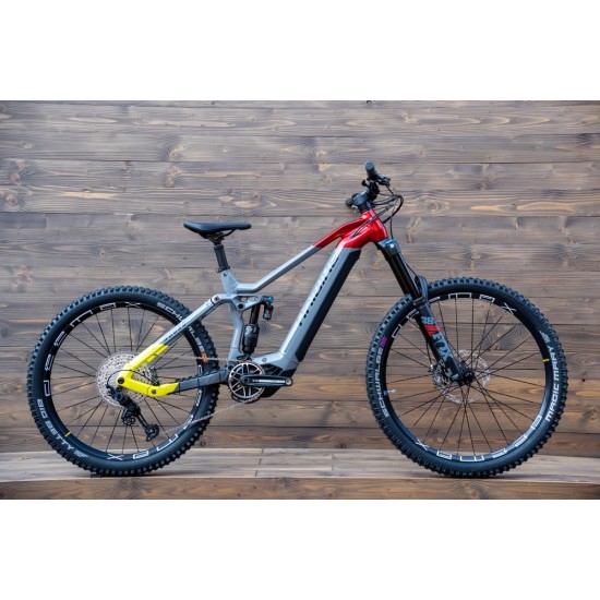 e-bike Haibike NDURO 7 i720Wh 12-G SLX 2023 XL glossy grey red lime black e-bike Haibike NDURO 7 i720Wh 12-G SLX 2023 XL glossy grey red lime black