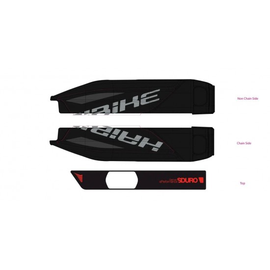 Decor antibild eBike SDURO pentru baterie Yamaha 2017 negru/rosu/antracit