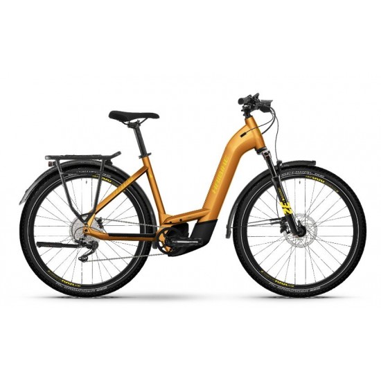 e-bike Haibike TREKKING 8 LOW M 11-G Deore i750Wh lava yellow metal gloss e-bike Haibike TREKKING 8 LOW M 11-G Deore i750Wh lava yellow metal gloss