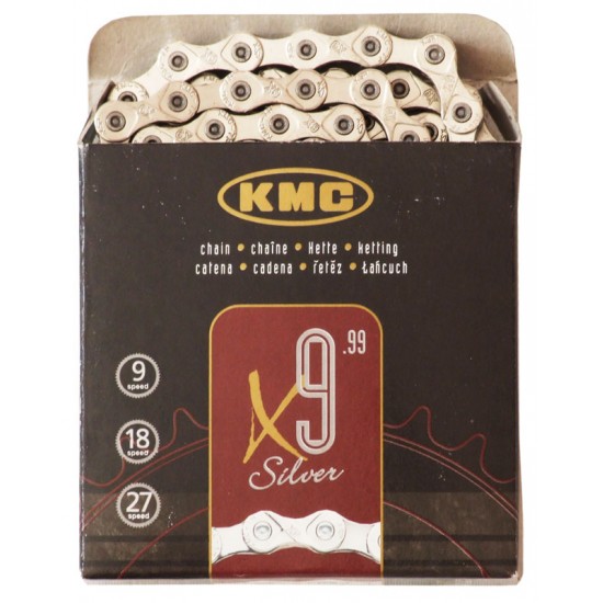 Lanţ KMC X9 argintiu Lanţ KMC X9 argintiu