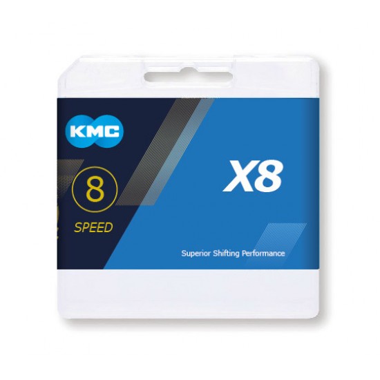 Lanţ KMC X8 8 speed MTB 1/2 x 3/32 116L